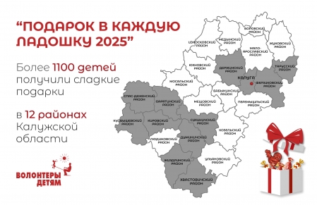 География акции «Подарок в каждую ладошку»  2025